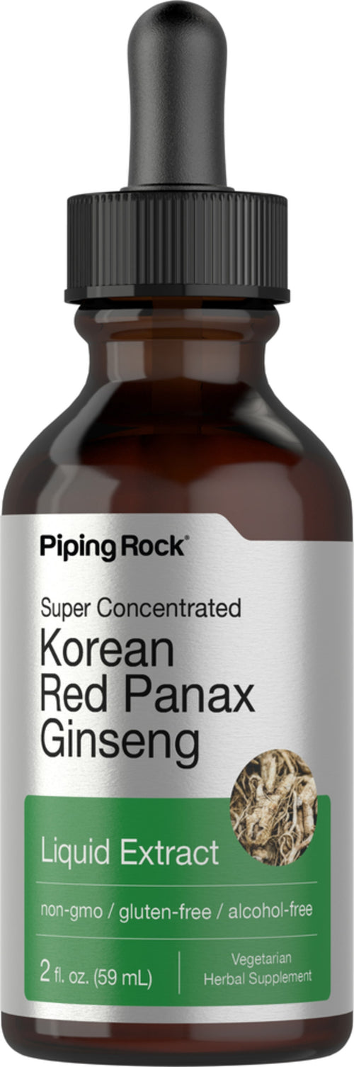 Koreai ginzeng folyékony kivonata, alkoholmentes 2 fl oz 59 ml Cseppentőpalack    