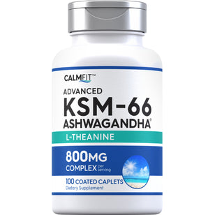 KSM-66 Ashwaganda,  800 mg (par portion) 100 Petits comprimés enrobés
