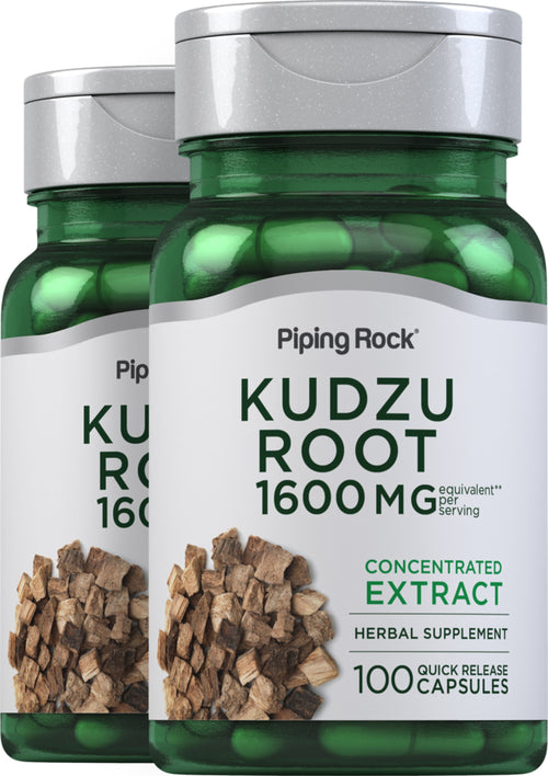 Racine de Kudzu ,  1600 mg (par portion) 100 Gélules à libération rapide 2 Bouteilles