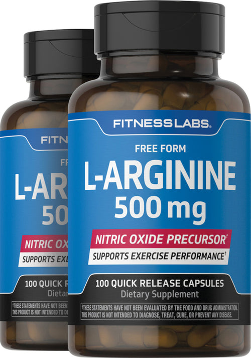 L-Arginine, 500 mg, 100 Capsules, 2  Bottles