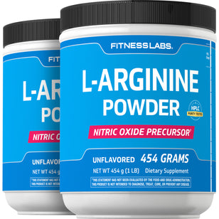 L-Arginine Powder, 3000 mg (per serving), 1 lb (454 g) Bottle, 2  Bottles