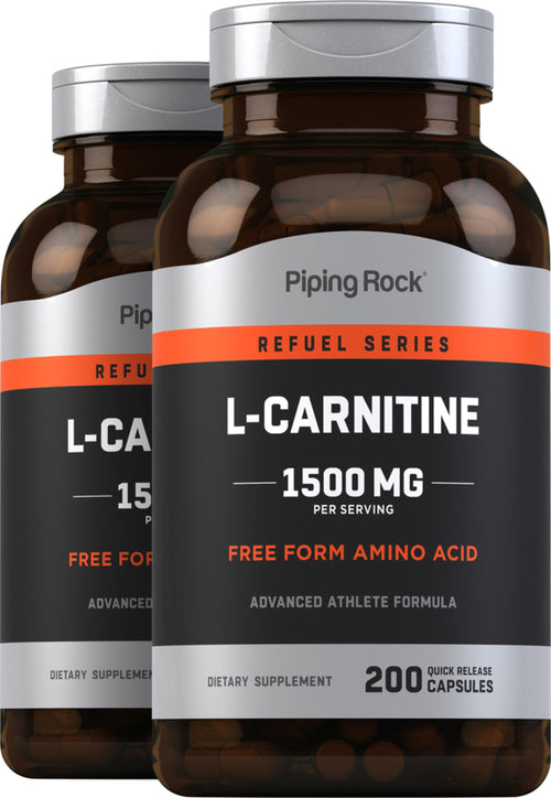 L-Carnitine, 1500 mg (per serving), 200 Quick Release Capsules, 2  Bottles