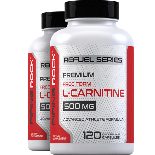 L-Carnitine 500 mg 120 Gélules à libération rapide 2 Bouteilles    