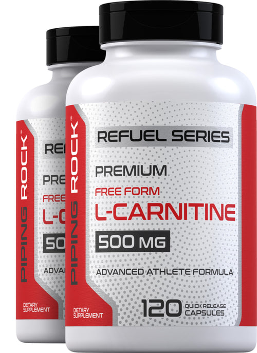 L-Carnitine, 500 mg, 120 Quick Release Capsules, 2  Bottles