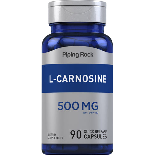 L-Carnosine, 500 mg (per serving), 90 Quick Release Capsules
