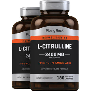 L-Citrulline, 2400 mg (per serving), 180 Quick Release Capsules, 2  Bottles
