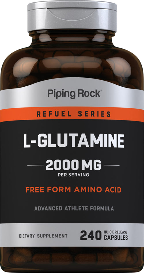 L-glutamin 2000 mg (pr. dosering) 240 Kapsler for hurtig frigivelse     