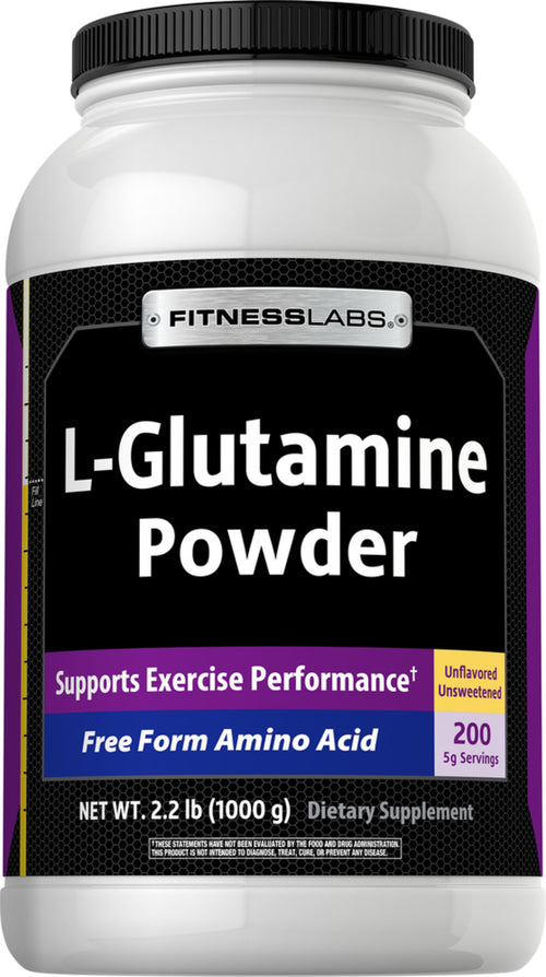 L-glutamin-pulver 5000 mg 2.2 pund 1000 g Flaske  
