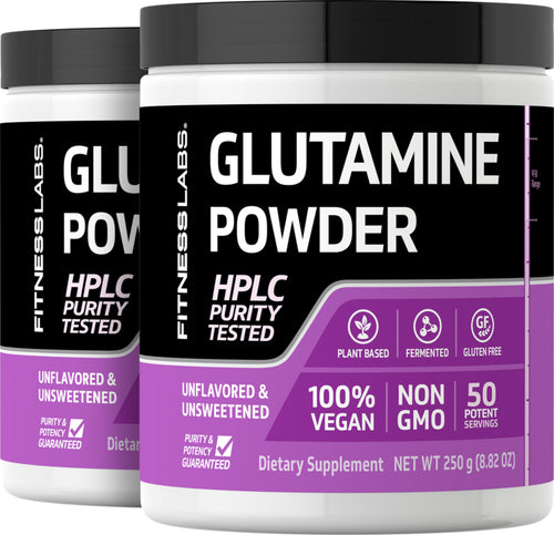 L-Glutamine Powder, 5000 mg, 250 g (8.82 oz) Bottle, 2  Bottles