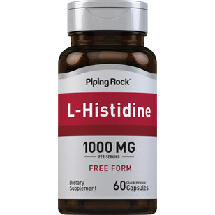 L-Histidina 1000 mg (por dose) 60 Cápsulas de Rápida Absorção     