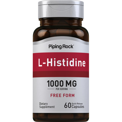 L-Histidine, 1000 mg (per serving), 60 Quick Release Capsules