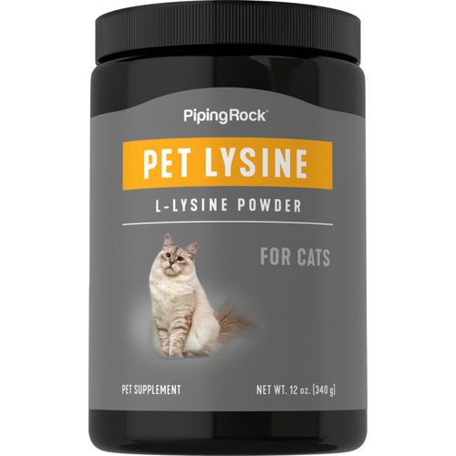 Polvo de L-lisina para gatos  12 oz (340 g) Botella/Frasco