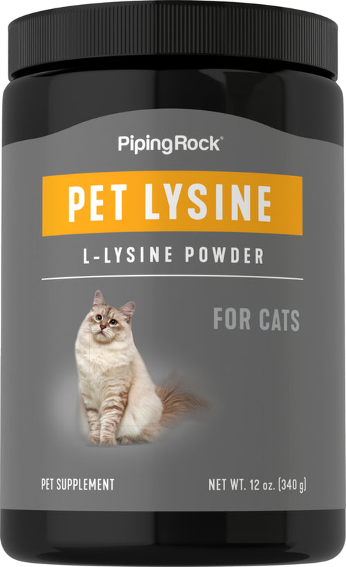 L-lysinpulver til katte  12 oz (340 g) Flaske