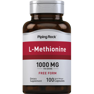 L-Methionine, 1000 mg (per serving), 100 Quick Release Capsules Bottle