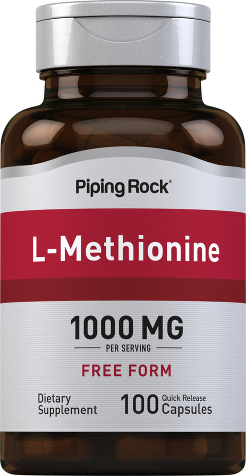 L-Methionine, 1000 mg (per serving), 100 Quick Release Capsules Bottle