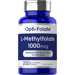 L-metylfolat 1000 mkg tabletter 1000 mcg 200 Hurtigvirkende kapsler     