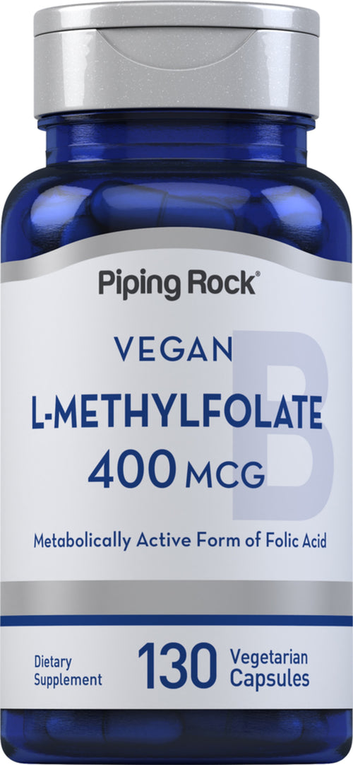 L-Methylfolate, 400 mcg, 130 Vegetarian Capsules