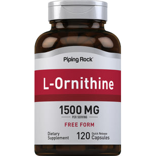 L-ornitin  1500 mg (per portion) 120 Snabbverkande kapslar     
