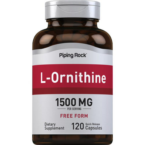 L-Ornithine, 1500 mg (per serving), 120 Quick Release Capsules