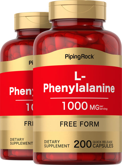 L-phénylalanine,  1000 mg (par portion) 200 Gélules à libération rapide 2 Bouteilles
