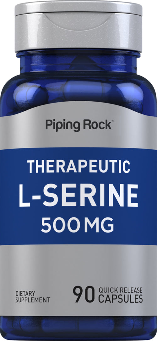 L-Serine, 500 mg, 90 Quick Release Capsules