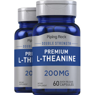 L-Theanine,  200 mg 60 Gélules à libération rapide 2 Bouteilles