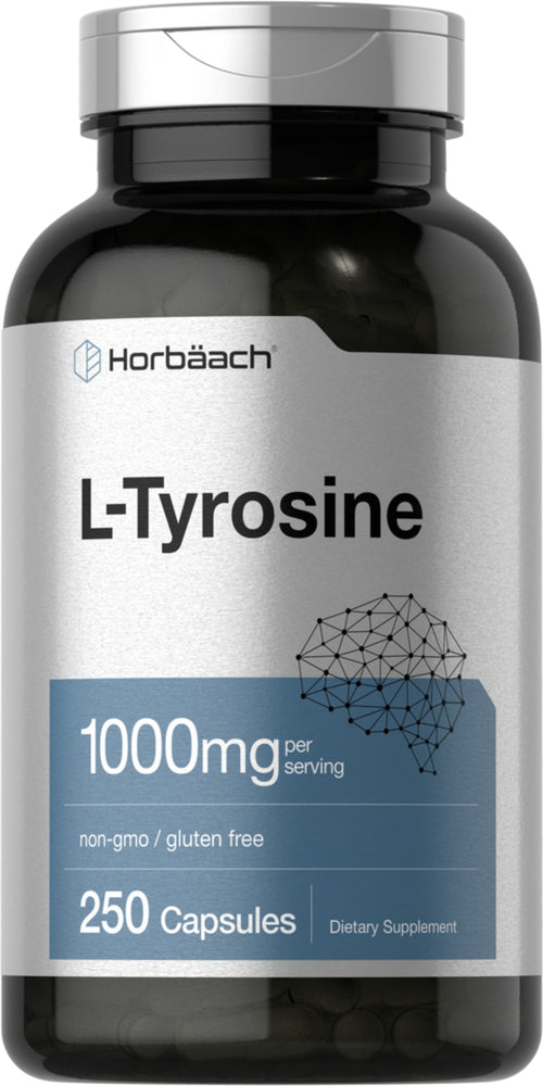L-Tyrosine, 1000 mg (per serving), 250 Capsules