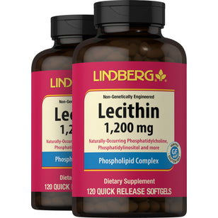 Lecithin Non-GMO, 1200 mg, 120 Quick Release Softgels, 2  Bottles