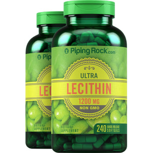 Lecithin - NON GMO, 1200 mg, 240 Quick Release Softgels, 2  Bottles