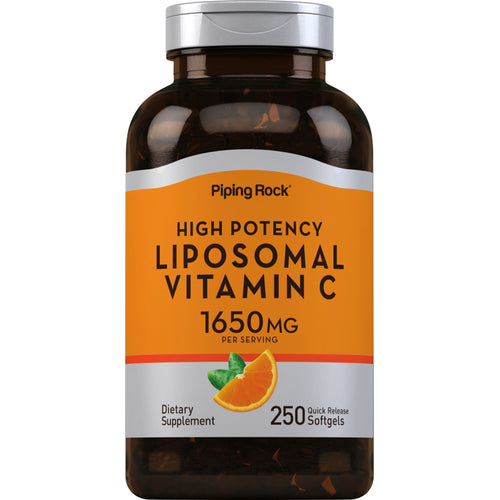 Høy potens liposomal vitamin C 3300 mg (per dose) 250 Myke geler     