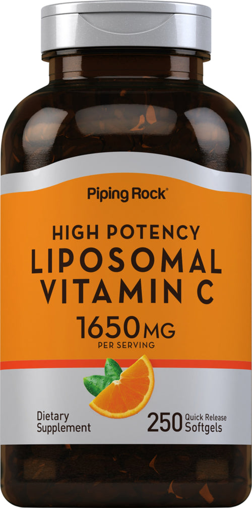 Høy potens liposomal vitamin C 3300 mg (per dose) 250 Myke geler     