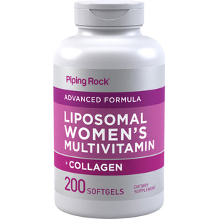 Lipozomálne multivitamíny pre ženy + kolagén, 200 Mäkké kapsuly