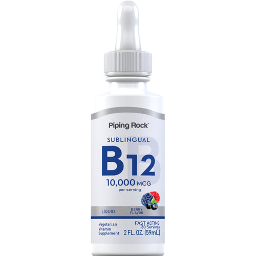 Vitamina B-12 líquida  10,000 mcg 2 fl oz 59 mL Frasco con dosificador  