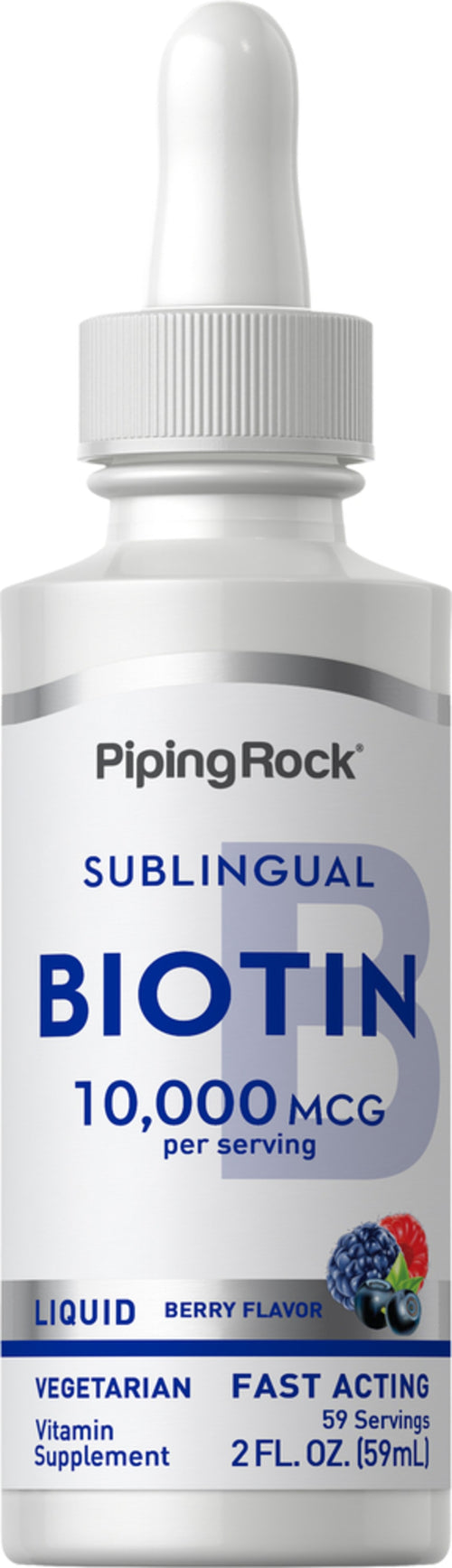 Liquido Biotina 10,000 mcg 2 fl oz 59 mL Bottiglia  
