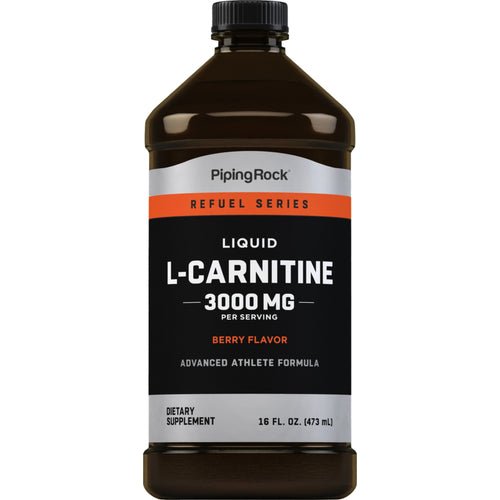 L-carnitina liquida (frutti di bosco naturali) 3000 mg (per dose) 16 fl oz 473 mL Flacone contagocce  