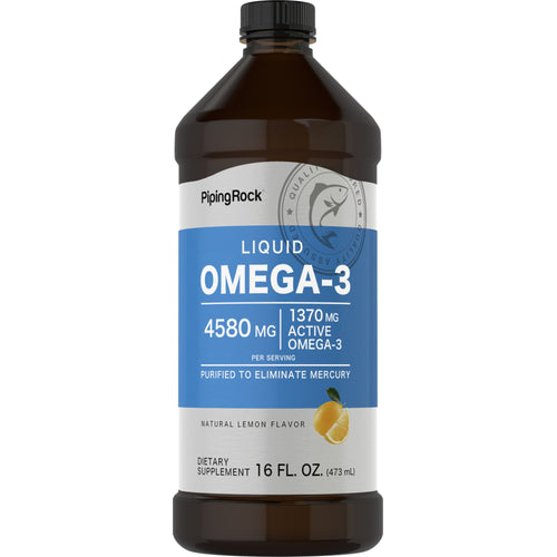 Liquid Omega-3 (Natural Lemon), 4580 mg (per serving), 16 fl oz (473 mL) Bottle Bottle