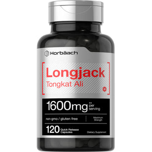 Longjack Tongkat Ali, 1600 mg (per serving), 120 Quick Release Capsules