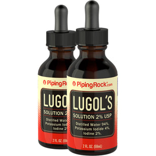 Lugol's Iodine (2%) Solution, 2 fl oz (59 mL) Dropper Bottle, 2  Dropper Bottles