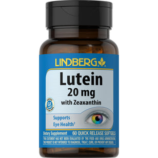 Lutéine 20 mg avec zéaxanthine 60 Capsules molles à libération rapide       