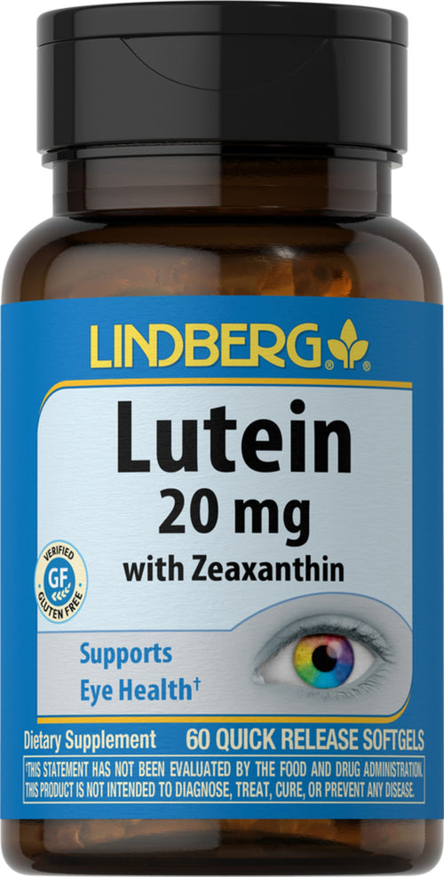 Lutein 20 mg med zeaxantin 60 Hurtigvirkende myke geleer       