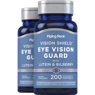 Lutein Bilberry Eye Vision Guard + Zeaxanthin, 200 Quick Release Softgels, 2  Bottles