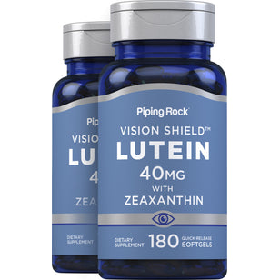 Lutéine + Zéaxanthine,  40 mg 180 Capsules molles à libération rapide 2 Bouteilles