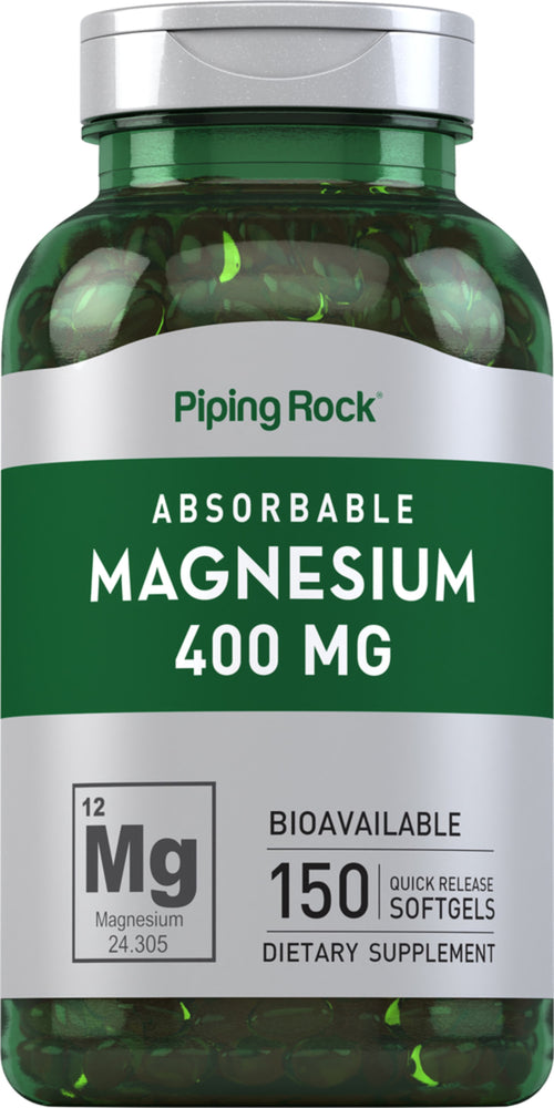 Magnésio 400 mg 120 Gels de Rápida Absorção     