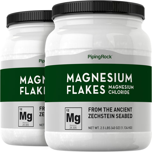 Flocons de chlorure de magnésium de l'ancienne mer Zechstein,  2.5 lbs 40 once Bouteille 2 Bouteilles