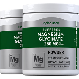 Magnesium Glycinate Powder, 250 mg (per serving), 10 oz (283 g) Bottle, 2  Bottles