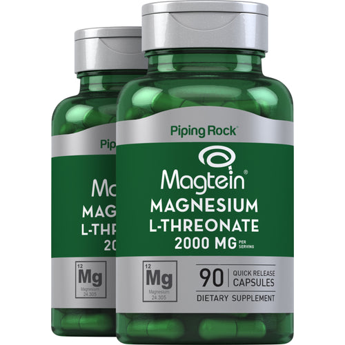 Magnesium L-Threonate Magtein, 90 Quick Release Capsules, 2  Bottles