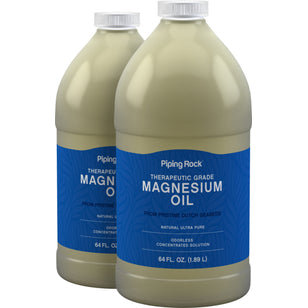 Huile pure de magnésium,  64 onces liquides 1.89 l Bouteille 2 Bouteilles