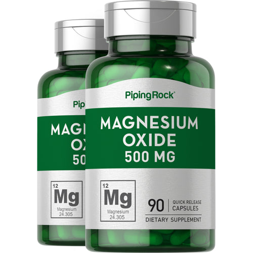 Magnesium Oxide, 500 mg, 90 Quick Release Capsules, 2  Bottles