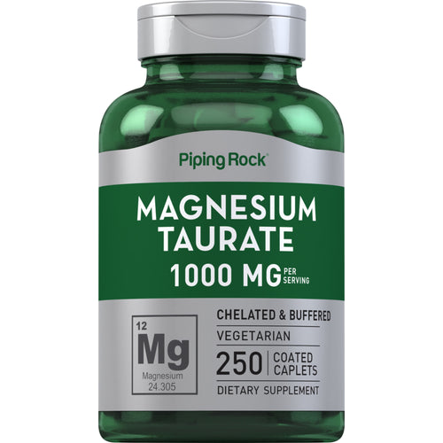 Taurato de magnesio (por dosis) 1000 mg (por porción) 250 Comprimidos recubiertos     
