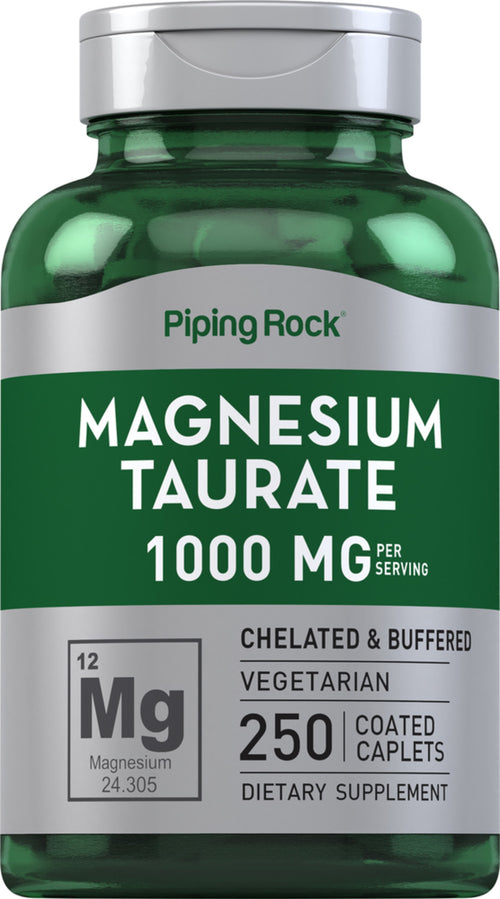 Taurato de magnesio (por dosis) 1000 mg (por porción) 250 Comprimidos recubiertos     